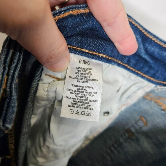 Aero NWT High Rise Jegging 6 Reg Flex Effects Denim Distressed Look Womens Jeans - Picture 5 of 7